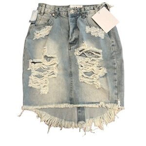 One Teaspoon high waist distressed skirt- size 25